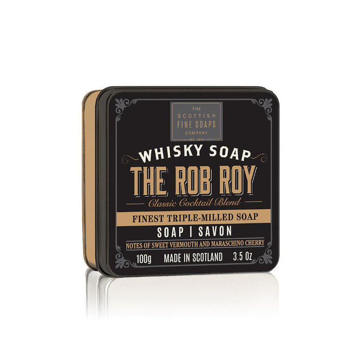 Scottish Fine Soaps - Whisky Cocktail (The Rob Roy) Soap in a Tin 100gr - FineShave